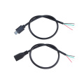 Micro USB Male Female to Free End Cable